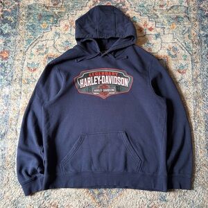 Harley Davidson Biker Logo Pullover Hoodie Size XL